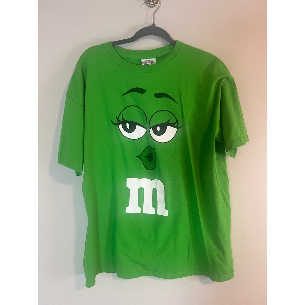 Vintage M&M's Green Character Graphic T-Shirt Womens XL  Short Sleeve Tee